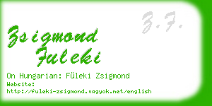 zsigmond fuleki business card
